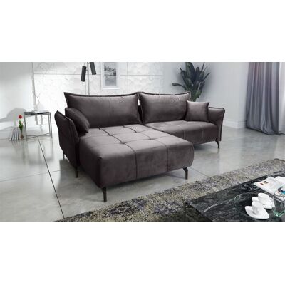 Fun Möbel Ecksofa Schlafsofa Sofa VICTORIA Stoff Element Grafit Ottomane Links Fun Möbel Ecksofa Schlafsofa Sofa VICTORIA Stoff Element Grafit Ottomane Links