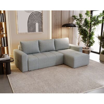 Fun Möbel Ecksofa Schlafsofa NOHA in Stoff Now or Never Grau Ottomane Rechts Fun Möbel Ecksofa Schlafsofa NOHA in Stoff Now or Never Grau Ottomane Rechts