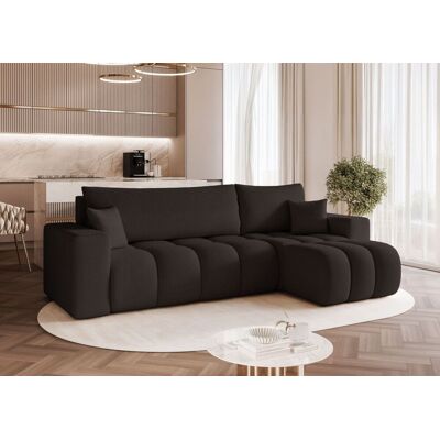 Fun Möbel Ecksofa Schlafsofa Sofa ANABEL in Stoff Quelle Schwarz Ottomane Rechts Fun Möbel Ecksofa Schlafsofa Sofa ANABEL in Stoff Quelle Schwarz Ottomane Rechts