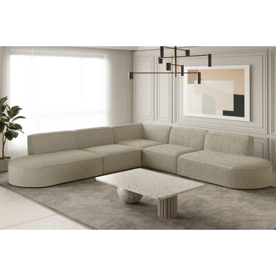 Fun Moebel - PALMA - Champagne - Ascot Stoff - Sofa Fun Moebel - PALMA - Champagne - Ascot Stoff - Sofa