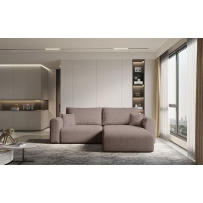 Fun Möbel Ecksofa Sofa FLAVIO mit Schlaffunktion Stoff Abriamo Altrosa Ottomane Rechts Fun Möbel Ecksofa Sofa FLAVIO mit Schlaffunktion Stoff Abriamo Altrosa Ottomane Rechts
