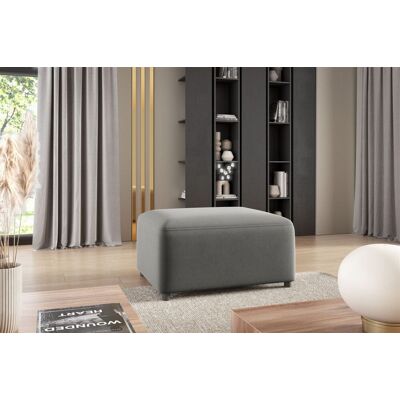 Fun Möbel Polsterhocker Designerhocker Hocker MEGAN in Stoff Salvador Grau Fun Möbel Polsterhocker Designerhocker Hocker MEGAN in Stoff Salvador Grau