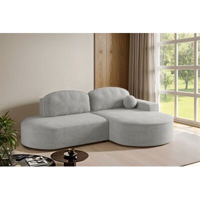 Fun Möbel Ecksofa Schlafsofa Sofa GIRONA Stoff Arena Grau Ottomane Rechts Fun Möbel Ecksofa Schlafsofa Sofa GIRONA Stoff Arena Grau Ottomane Rechts