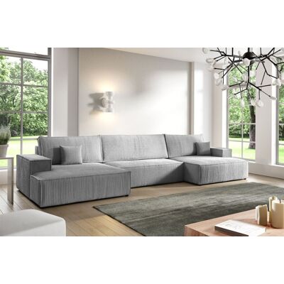Fun Möbel Wohnlandschaft Schlafsofa CORUNIA Stoff Poso Graublau Fun Möbel Wohnlandschaft Schlafsofa CORUNIA Stoff Poso Graublau