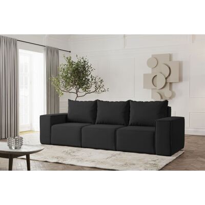 Fun Möbel Sofa Designersofa ESTELLE 3-Sitzer in Stoff Opera Velvet Schwarz Fun Möbel Sofa Designersofa ESTELLE 3-Sitzer in Stoff Opera Velvet Schwarz