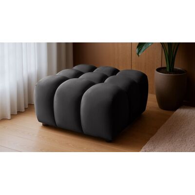 Fun Möbel Polsterhocker Designerhocker FLOW in Stoff Bluvel Schwarz Fun Möbel Polsterhocker Designerhocker FLOW in Stoff Bluvel Schwarz