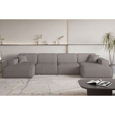 Fun Möbel Wohnlandschaft Sofa U-Form CELES PREMIUM in Stoff Scala Taupe Fun Möbel Wohnlandschaft Sofa U-Form CELES PREMIUM in Stoff Scala Taupe