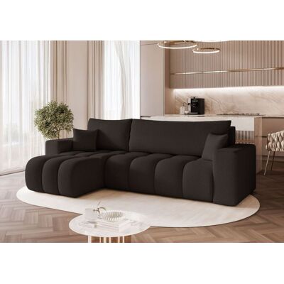 Fun Möbel Ecksofa Schlafsofa Sofa ANABEL in Stoff Quelle Schwarz Ottomane Links Fun Möbel Ecksofa Schlafsofa Sofa ANABEL in Stoff Quelle Schwarz Ottomane Links