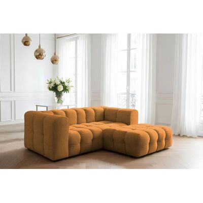 Fun Möbel Ecksofa Designersofa SOLVIE XS in Stoff Moly Orange Ottomane Rechts Fun Möbel Ecksofa Designersofa SOLVIE XS in Stoff Moly Orange Ottomane Rechts