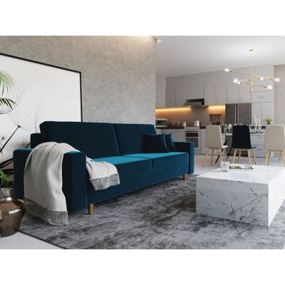 Fun Moebel Sofa 3-Sitzer BELLA mit Schlaffunktion Türkis Fun Moebel Sofa 3-Sitzer BELLA mit Schlaffunktion Türkis