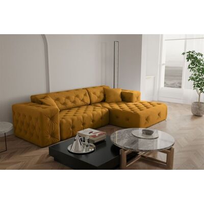 Fun Moebel - CHANTAL - Gelbgold - Ecksofa Fun Moebel - CHANTAL - Gelbgold - Ecksofa