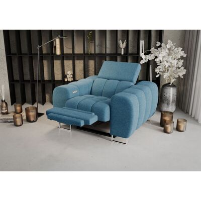 Fun Moebel Sessel mit Relaxfunktion BASTIEN RELAX in Stoff Aragon Blau Fun Moebel Sessel mit Relaxfunktion BASTIEN RELAX in Stoff Aragon Blau