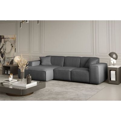 Fun Moebel - CELES - Grau - Stoff Scala - Ecksofa Fun Moebel - CELES - Grau - Stoff Scala - Ecksofa