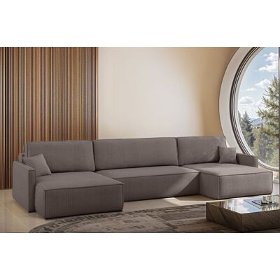 Fun Moebel Wohnlandschaft mit Schlaffunktion Sofa LOUIS Stoff Scala Taupe Fun Moebel Wohnlandschaft mit Schlaffunktion Sofa LOUIS Stoff Scala Taupe