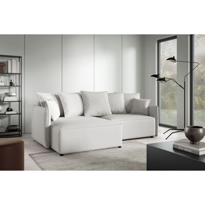 Fun Möbel Ecksofa Schlafsofa Sofa MINEA in Stoff Abriamo Creme Ottomane Links Fun Möbel Ecksofa Schlafsofa Sofa MINEA in Stoff Abriamo Creme Ottomane Links