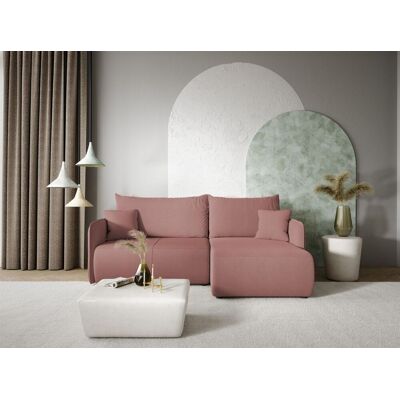 Fun Möbel Ecksofa Sofa mit Schlaffunktion CALGARY Stoff Curio Rose Ottomane Rechts Fun Möbel Ecksofa Sofa mit Schlaffunktion CALGARY Stoff Curio Rose Ottomane Rechts