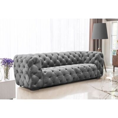 Fun Moebel Sofa Designersofa NATALIE 3-Sitzer in Stoff Riviera Steel Fun Moebel Sofa Designersofa NATALIE 3-Sitzer in Stoff Riviera Steel