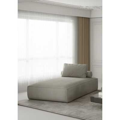 Fun Moebel CELES - Lichtgrau - Stoff Scala - Chaiselongue Fun Moebel CELES - Lichtgrau - Stoff Scala - Chaiselongue