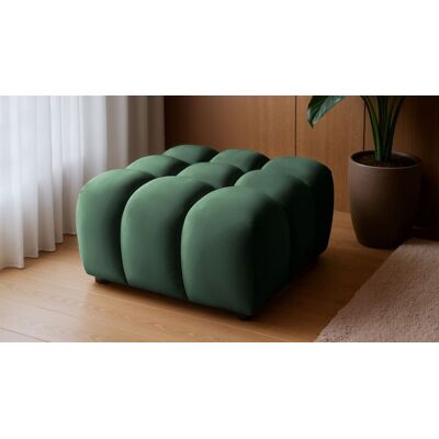 Fun Möbel Polsterhocker Designerhocker FLOW in Stoff Bluvel Flaschengrün Fun Möbel Polsterhocker Designerhocker FLOW in Stoff Bluvel Flaschengrün