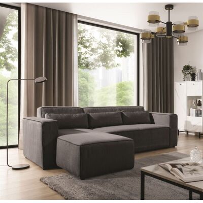 Fun Möbel Ecksofa Schlafsofa WALDO Stoff Poso Anthrazit Ottomane Links Fun Möbel Ecksofa Schlafsofa WALDO Stoff Poso Anthrazit Ottomane Links