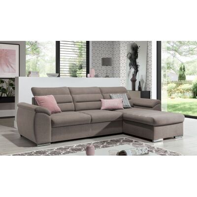 Fun Möbel Ecksofa Schlafsofa Sofa PASCARA XS in Stoff Esito Sand Ottomane Rechts Fun Möbel Ecksofa Schlafsofa Sofa PASCARA XS in Stoff Esito Sand Ottomane Rechts