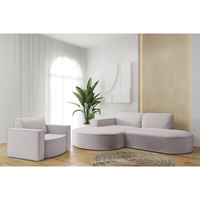 Fun Möbel Sofa Set 2-teilig Sessel und Ecksofa PALMA XS Stoff Ascot Rose Ottomane Links Fun Möbel Sofa Set 2-teilig Sessel und Ecksofa PALMA XS Stoff Ascot Rose Ottomane Links