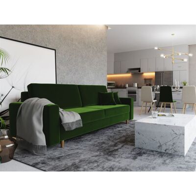 Fun Moebel Sofa 3-Sitzer BELLA mit Schlaffunktion Olivgrün Fun Moebel Sofa 3-Sitzer BELLA mit Schlaffunktion Olivgrün