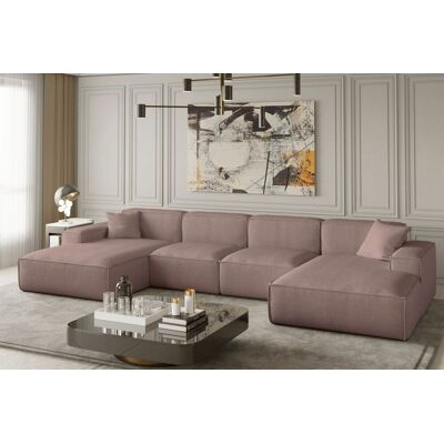 Fun Moebel Wohnlandschaft U-Form CELES in Stoff Scala Rose Fun Moebel Wohnlandschaft U-Form CELES in Stoff Scala Rose