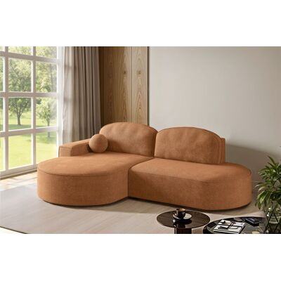 Fun Möbel Ecksofa Schlafsofa Sofa GIRONA Stoff Arena Rostbraun Ottomane Links Fun Möbel Ecksofa Schlafsofa Sofa GIRONA Stoff Arena Rostbraun Ottomane Links