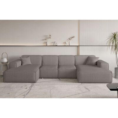 Fun Möbel Wohnlandschaft Sofa U-Form CELES PREMIUM XS in Stoff Scala Taupe Fun Möbel Wohnlandschaft Sofa U-Form CELES PREMIUM XS in Stoff Scala Taupe