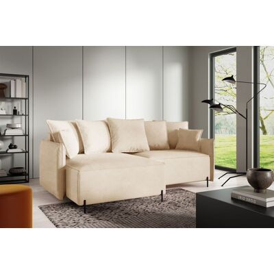 Fun Möbel Ecksofa Schlafsofa BETTO Stoff Now or Never Beige Ottomane Links Fun Möbel Ecksofa Schlafsofa BETTO Stoff Now or Never Beige Ottomane Links