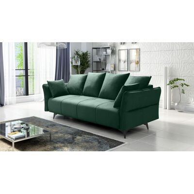 Fun Möbel Schlafsofa Sofa 3-Sitzer SADIE Stoff Element Dunkelgrün Fun Möbel Schlafsofa Sofa 3-Sitzer SADIE Stoff Element Dunkelgrün