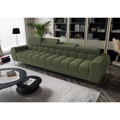Fun Moebel Big Sofa Sofa 4-Sitzer BASTIEN Megasofa in Stoff Aragaon Grün Fun Moebel Big Sofa Sofa 4-Sitzer BASTIEN Megasofa in Stoff Aragaon Grün