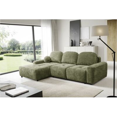 Fun Möbel Ecksofa Schlafsofa Sofa ARGOS in Stoff Vibe Olivgrün Ottomane Links Fun Möbel Ecksofa Schlafsofa Sofa ARGOS in Stoff Vibe Olivgrün Ottomane Links