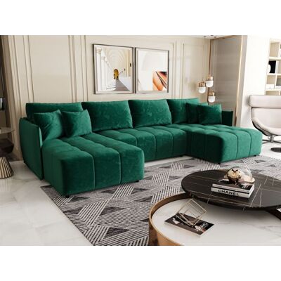 Fun Möbel Wohnlandschaft Schlafsofa Sofa TREVISO Stoff Monolith Grün Fun Möbel Wohnlandschaft Schlafsofa Sofa TREVISO Stoff Monolith Grün