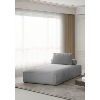Fun Moebel Chaiselongue Sezlong Liege CELES in Stoff Opera Velvet Hellgrau Fun Moebel Chaiselongue Sezlong Liege CELES in Stoff Opera Velvet Hellgrau