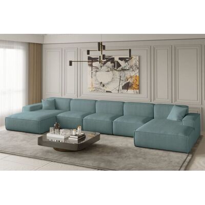 Fun Moebel Wohnlandschaft U-Form CELES XL in Stoff Scala Sky Fun Moebel Wohnlandschaft U-Form CELES XL in Stoff Scala Sky