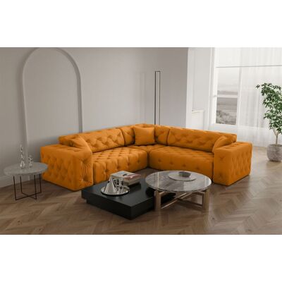 Fun Moebel - CHANTAL - Gelb - Opera Velvet - Sofa Fun Moebel - CHANTAL - Gelb - Opera Velvet - Sofa