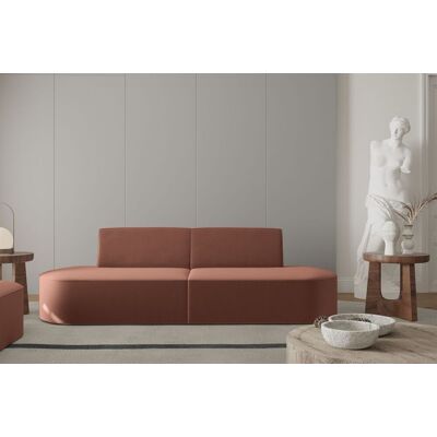 Fun Moebel Sofa Designersofa 2-Sitzer MILOT in Stoff Opera Velvet Rotbraun Fun Moebel Sofa Designersofa 2-Sitzer MILOT in Stoff Opera Velvet Rotbraun
