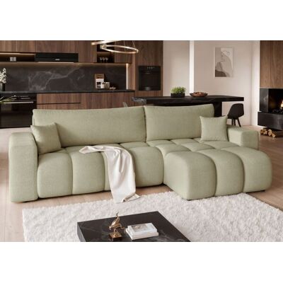 Fun Möbel Ecksofa Schlafsofa Sofa ANABEL MAX in Stoff Centaur Mintgrün Ottomane Rechts Fun Möbel Ecksofa Schlafsofa Sofa ANABEL MAX in Stoff Centaur Mintgrün Ottomane Rechts