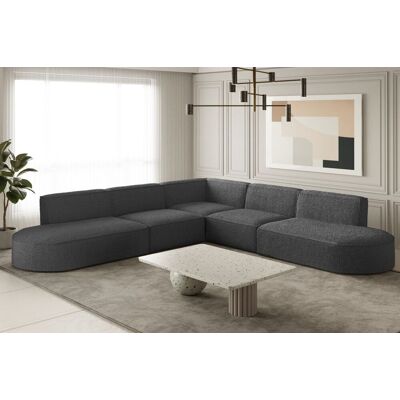 Fun Moebel PALMA - Graphitgrau - Ascot - Universal - Sofa Fun Moebel PALMA - Graphitgrau - Ascot - Universal - Sofa