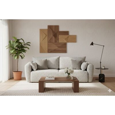Fun Möbel Sofa 3-Sitzer mit Schlaffunktion RUDEN in Stoff Bello Grau Fun Möbel Sofa 3-Sitzer mit Schlaffunktion RUDEN in Stoff Bello Grau