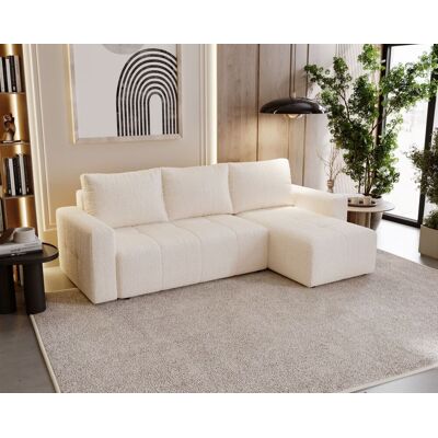Fun Möbel Ecksofa Schlafsofa NOHA in Stoff Now or Never Creme Ottomane Rechts Fun Möbel Ecksofa Schlafsofa NOHA in Stoff Now or Never Creme Ottomane Rechts