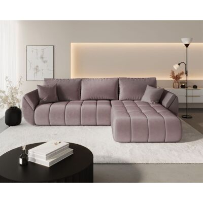 Fun Möbel Ecksofa Schlafsofa MISATO Stoff Monolith Flieder Ottomane Rechts Fun Möbel Ecksofa Schlafsofa MISATO Stoff Monolith Flieder Ottomane Rechts