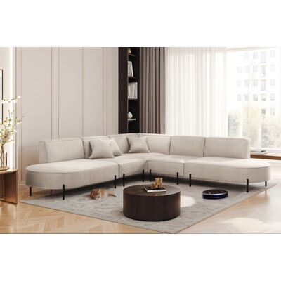 Fun Moebel Ecksofa Designersofa VALENCIA Stoff Scala Sand Universal Fun Moebel Ecksofa Designersofa VALENCIA Stoff Scala Sand Universal