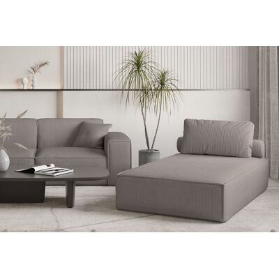 Fun Möbel Chaiselongue Sezlong Liege CELES PREMIUM in Stoff Scala Taupe Fun Möbel Chaiselongue Sezlong Liege CELES PREMIUM in Stoff Scala Taupe