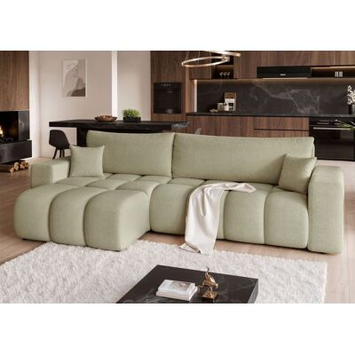 Fun Möbel Ecksofa Schlafsofa Sofa ANABEL MAX in Stoff Centaur Mintgrün Ottomane Links Fun Möbel Ecksofa Schlafsofa Sofa ANABEL MAX in Stoff Centaur Mintgrün Ottomane Links