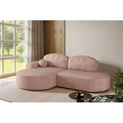 Fun Möbel Ecksofa Schlafsofa Sofa GIRONA Stoff Poso Rosa Ottomane Links Fun Möbel Ecksofa Schlafsofa Sofa GIRONA Stoff Poso Rosa Ottomane Links