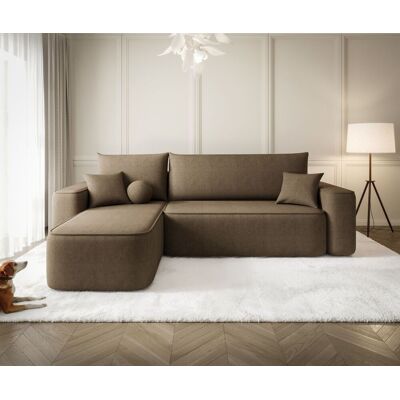 Fun Möbel Ecksofa Schlafsofa Sofa AGEPO Stoff Curio Braun Ottomane Links Fun Möbel Ecksofa Schlafsofa Sofa AGEPO Stoff Curio Braun Ottomane Links