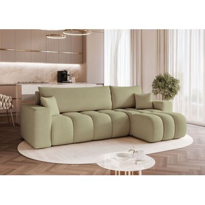 Fun Möbel Ecksofa Schlafsofa Sofa ANABEL in Stoff Centaur Mintgrün Ottomane Rechts Fun Möbel Ecksofa Schlafsofa Sofa ANABEL in Stoff Centaur Mintgrün Ottomane Rechts
